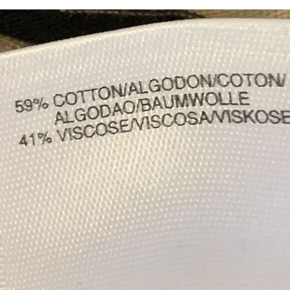 Anne Klein V-Neck Zip Front Long Sleeve Top Tan and Black Stripe Sweater Size S - Picture 10 of 10